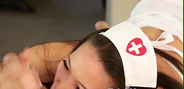  Asian nurse gets fucked on the massage table